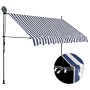 Toldo manual retráctil con LED azul y blanco 250 cm en Toldos | Comprar online en Foru.es