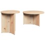 Mesa de Café 2 pcs Natural Madera maciza de Pino en Mesas de centro | Comprar online en Foru.es