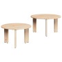Mesa de Café 2 pcs Natural Madera maciza de Pino en Mesas de centro | Comprar online en Foru.es