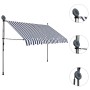 Toldo manual retráctil con LED azul y blanco 250 cm en Toldos | Comprar online en Foru.es
