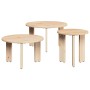 Mesa de Café 3 pcs Natural Madera maciza de pino en Mesas de centro | Comprar online en Foru.es