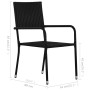 Juego de comedor de jardín 3 piezas negro de vidaXL, Conjuntos de jardín - Ref: Foro24-3068720, Precio: 161,05 €, Descuento: %