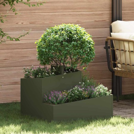 Macetero de Jardín Verde Oliva 60 x 60 x 50 cm en Macetas y jardineras | Comprar online en Foru.es