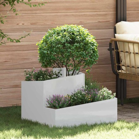 Macetero de Jardín Plateado 60 x 60 x 50 cm Acero Galvanizado en Macetas y jardineras | Comprar online en Foru.es