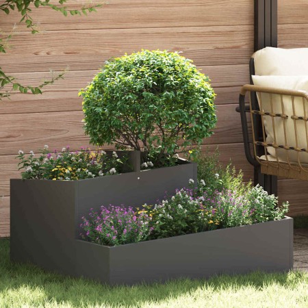 Macetero de Jardín Negro 80 x 80 x 50 cm Acero laminado en frío en Macetas y jardineras | Comprar online en Foru.es