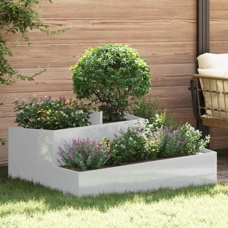 Macetero de Jardín Plateado 100 x 100 x 50 cm Acero Galvanizado en Macetas y jardineras | Comprar online en Foru.es