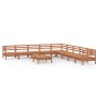 Juego muebles de jardín 10 pzas madera maciza pino marrón miel de vidaXL, Conjuntos de jardín - Ref: Foro24-3083122, Precio: ...