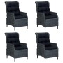 Juego de comedor para jardín de 5 piezas gris oscuro de vidaXL, Conjuntos de jardín - Ref: Foro24-3068782, Precio: 1,00 €, De...