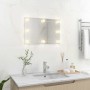Espejo de pared con luces LED rectangular de vidrio en Espejos | Comprar online en Foru.es