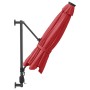 Sombrilla de pared con LED rojo brillante 290 cm de vidaXL, Sombrillas - Ref: Foro24-362895, Precio: 138,86 €, Descuento: %