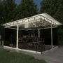 Cenador con mosquitera y tira luz LED crema 4x3x2,73m 180 g/m² de vidaXL, Carpas y cenadores - Ref: Foro24-3070315, Precio: 3...