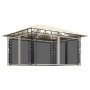 Cenador con mosquitera y tira luz LED crema 4x3x2,73m 180 g/m² de vidaXL, Carpas y cenadores - Ref: Foro24-3070315, Precio: 3...