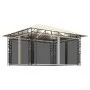 Cenador con mosquitera y tira luz LED crema 4x3x2,73m 180 g/m² de vidaXL, Carpas y cenadores - Ref: Foro24-3070315, Precio: 3...