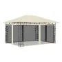 Cenador con mosquitera y tira luz LED crema 4x3x2,73m 180 g/m² de vidaXL, Carpas y cenadores - Ref: Foro24-3070315, Precio: 3...