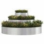 Maceta para Jardín Plateado 120 x 120 x 20 cm Acero inoxidable en Macetas y jardineras | Comprar online en Foru.es