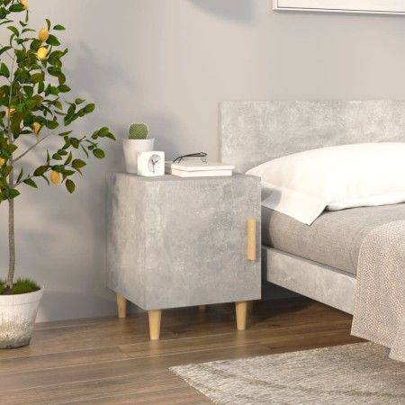 Mesita de noche madera contrachapada gris hormigón de vidaXL, Mesitas de noche - Ref: Foro24-812050, Precio: 38,10 €, Descuen...