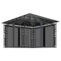 Cenador mosquitera y tira luz LED antracita 3x3x2,73m 180 g/m² de vidaXL, Carpas y cenadores - Ref: Foro24-3070316, Precio: 3...