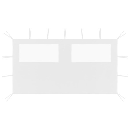 Pared lateral de cenador con ventanas blanco 4x2 m de vidaXL, Accesorios para pabellones y cenadores - Ref: Foro24-3070424, P...