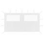 Pared lateral de cenador con ventanas blanco 4x2 m de vidaXL, Accesorios para pabellones y cenadores - Ref: Foro24-3070424, P...
