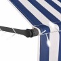 Toldo manual retráctil con LED azul y blanco 300 cm en Toldos | Comprar online en Foru.es