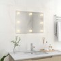 Espejo de pared sin marco con luces LED rectangular de vidrio en Espejos | Comprar online en Foru.es