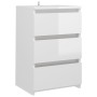 Mesitas de noche 2 uds contrachapada blanco brillo 40x35x62,5cm de vidaXL, Mesitas de noche - Ref: Foro24-806224, Precio: 143...