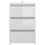 Mesitas de noche 2 uds contrachapada blanco brillo 40x35x62,5cm de vidaXL, Mesitas de noche - Ref: Foro24-806224, Precio: 143...