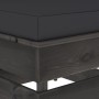 Sofá central seccional con cojines madera impregnada gris de vidaXL, Sofás modulares de exterior - Ref: Foro24-3068127, Preci...