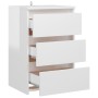Mesitas de noche 2 uds contrachapada blanco brillo 40x35x62,5cm de vidaXL, Mesitas de noche - Ref: Foro24-806224, Precio: 143...