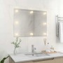 Espejo de pared sin marco con luces LED rectangular de vidrio en Espejos | Comprar online en Foru.es