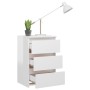 Mesitas de noche 2 uds contrachapada blanco brillo 40x35x62,5cm de vidaXL, Mesitas de noche - Ref: Foro24-806224, Precio: 143...