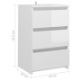 Mesitas de noche 2 uds contrachapada blanco brillo 40x35x62,5cm de vidaXL, Mesitas de noche - Ref: Foro24-806224, Precio: 143...