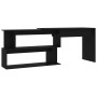 Escritorio de esquina madera contrachapada negro 200x50x76 cm de vidaXL, Escritorios - Ref: Foro24-801099, Precio: 95,49 €, D...