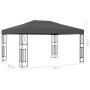 Cenador con tira de luces LED 3x4 m tela gris antracita de vidaXL, Carpas y cenadores - Ref: Foro24-3070329, Precio: 226,20 €...