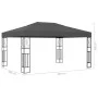Cenador con tira de luces LED 3x4 m tela gris antracita de vidaXL, Carpas y cenadores - Ref: Foro24-3070329, Precio: 223,21 €...