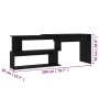 Escritorio de esquina madera contrachapada negro 200x50x76 cm de vidaXL, Escritorios - Ref: Foro24-801099, Precio: 95,49 €, D...