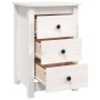 Mesita de noche madera maciza de pino blanco 40x35x61,5 cm de vidaXL, Mesitas de noche - Ref: Foro24-813701, Precio: 73,82 €,...
