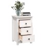 Mesita de noche madera maciza de pino blanco 40x35x61,5 cm de vidaXL, Mesitas de noche - Ref: Foro24-813701, Precio: 73,82 €,...