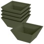 Maceta para Jardín 5 pcs Verde Oliva 35 x 35 x 15 cm en Macetas y jardineras | Comprar online en Foru.es