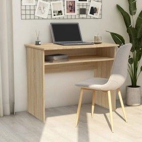 Escritorio madera contrachapada color roble Sonoma 90x50x74 cm de vidaXL, Escritorios - Ref: Foro24-801173, Precio: 73,27 €, ...