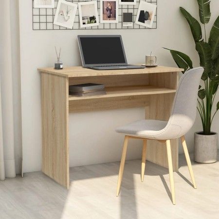 Escritorio madera contrachapada color roble Sonoma 90x50x74 cm de vidaXL, Escritorios - Ref: Foro24-801173, Precio: 73,27 €, ...