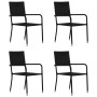 Juego de comedor para jardín de 5 piezas negro de vidaXL, Conjuntos de jardín - Ref: Foro24-3068777, Precio: 239,93 €, Descue...