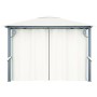 Cenador con cortina y tira de luz LED aluminio crema 300x300cm de vidaXL, Carpas y cenadores - Ref: Foro24-3070332, Precio: 4...