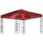 Cenador con tira de luces LED 3x3 m rojo tinto de vidaXL, Carpas y cenadores - Ref: Foro24-3070297, Precio: 247,83 €, Descuen...