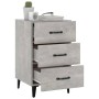 Mesita de noche madera de ingeniería gris hormigón 40x40x66 cm de vidaXL, Mesitas de noche - Ref: Foro24-812091, Precio: 58,7...