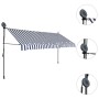 Toldo manual retráctil con LED azul y blanco 350 cm en Toldos | Comprar online en Foru.es