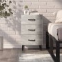 Mesita de noche madera de ingeniería gris hormigón 40x40x66 cm de vidaXL, Mesitas de noche - Ref: Foro24-812091, Precio: 58,7...