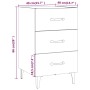Mesita de noche madera de ingeniería gris hormigón 40x40x66 cm de vidaXL, Mesitas de noche - Ref: Foro24-812091, Precio: 58,7...