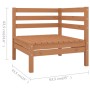 Juego muebles de jardín 9 pzas madera maciza pino marrón miel de vidaXL, Conjuntos de jardín - Ref: Foro24-3083052, Precio: 5...