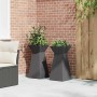 Maceta Pilar 2 pcs Negro 35 x 35 x 73 cm en Macetas y jardineras | Comprar online en Foru.es